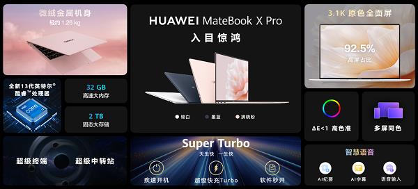 新一代智慧旗舰轻薄本  华为MateBook X Pro 2023正式发布