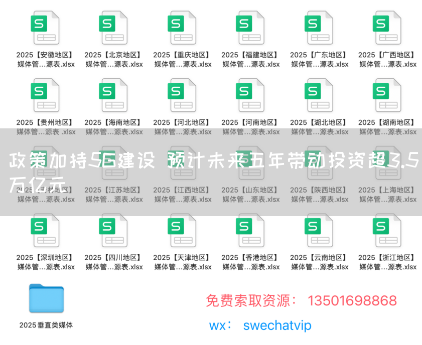 政策加持5G建设 预计未来五年带动投资超3.5万亿元(图1)